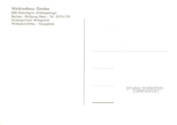 Bischofsgruen Waldrasthaus Karches – Bild 2