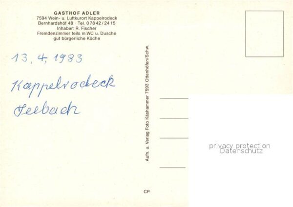 Kappelrodeck Gasthof Adler – Bild 2