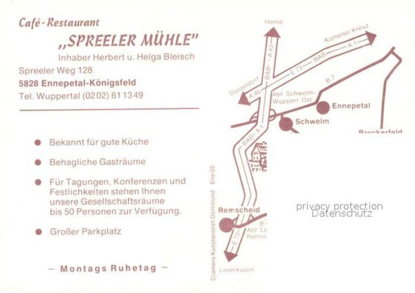 Koenigsfeld Ennepetal Cafe Restaurant Spreeler Muehle – Bild 2