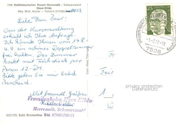 Herrenalb Bad Herrenalb Haus Hilda – Bild 2