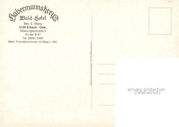 Erbach Odenwald Waldhotel Habermannskreuz – Bild 2