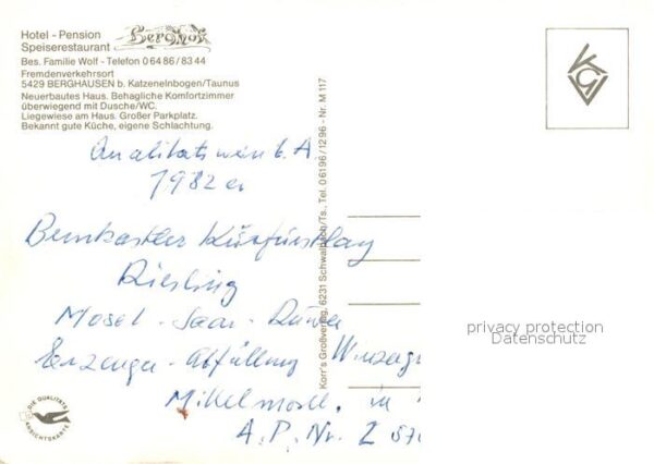 Katzenelnbogen Hotel Pension Berghof – Bild 2