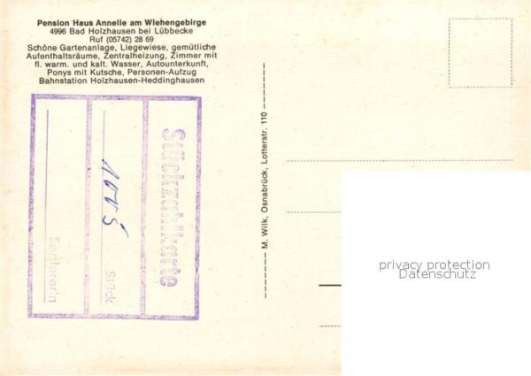 Bad Holzhausen Luebbecke Pension Haus Annelie Limberg – Bild 2