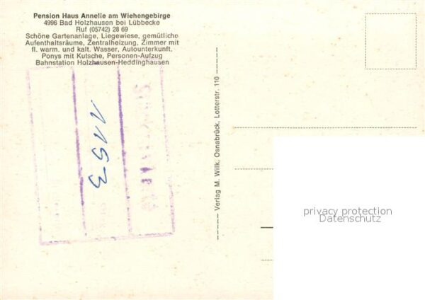 Bad Holzhausen Luebbecke Pension Haus Annelie Limberg – Bild 2