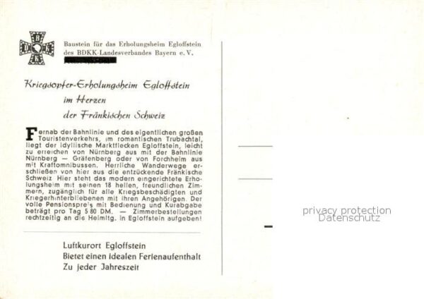 Egloffstein Kriegsopfer Erholungsheim – Bild 2