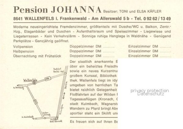 Wallenfels Oberfranken Pension Johanna – Bild 2