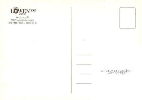 Marschalkenzimmern Hotel Loewen Kuenstlerkarte – Bild 2