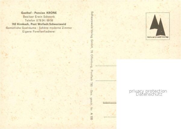 Kirnbach Wolfach Gasthof Pension Krone – Bild 2