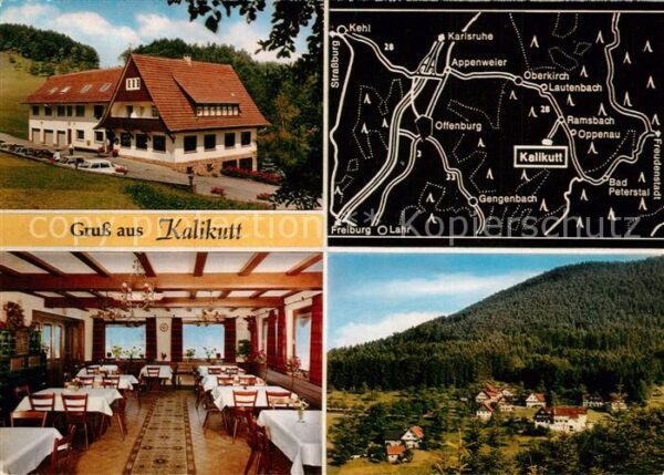 Oppenau Gasthaus Kalikutt Strassenkarte Panorama