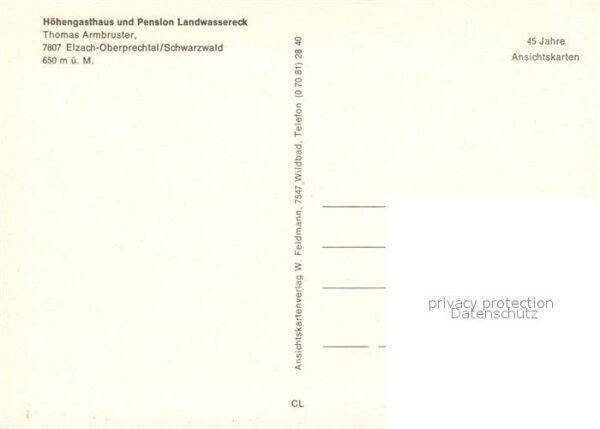 Oberprechtal Hoehengasthaus Pension Landwassereck – Bild 2