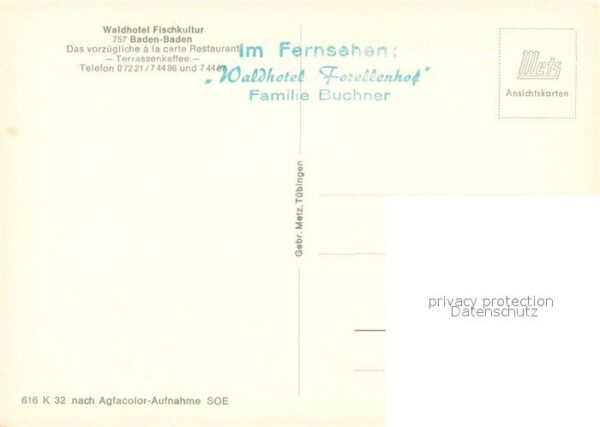 Baden-Baden Waldhotel Fischkultur – Bild 2