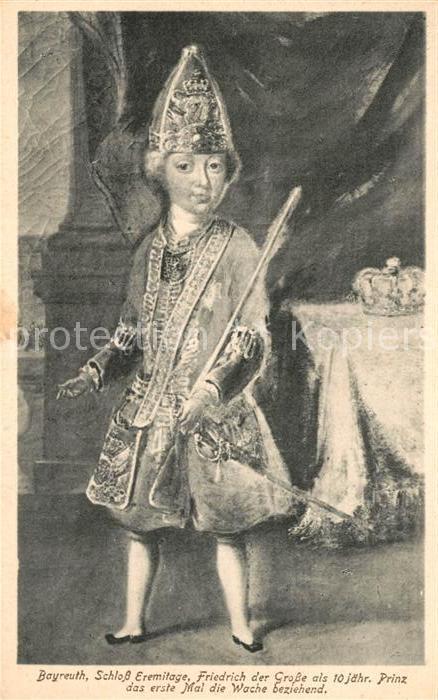 Bayreuth Schloss Eremitage Friedrich der Grosse als 10jaehriger Prinz