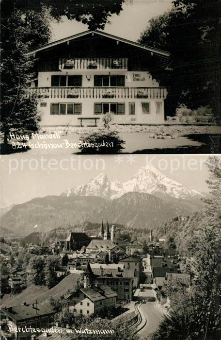 Schoenau Berchtesgaden Haus Mangeli Stadtblick mit Watzmann