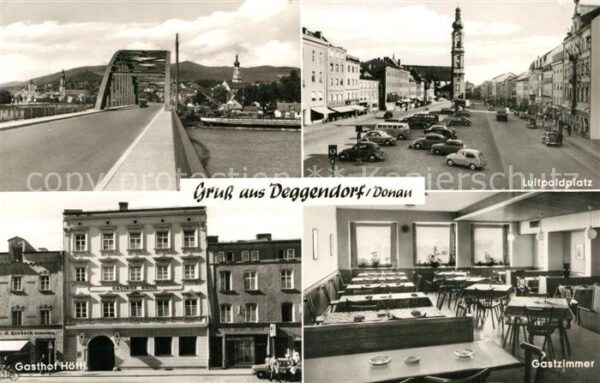 Deggendorf Donau Bruecke Luitpoldplatz Gasthof Hoettl Gastzimmer