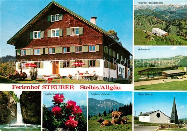 Steibis Ferienhof Steurer Buchenegger Wasserfall Alpvieh Hochrat Bergstation Hal
