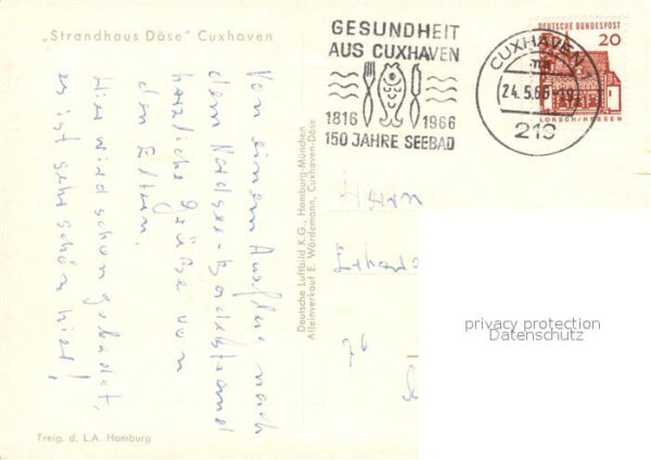 Cuxhaven Doese Nordseebad Strandhaus Doese Fliegeraufnahme – Bild 2