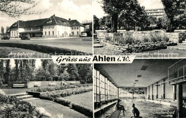 Ahlen Bahnhof Stadtpark Krankenhaus Hallenbad