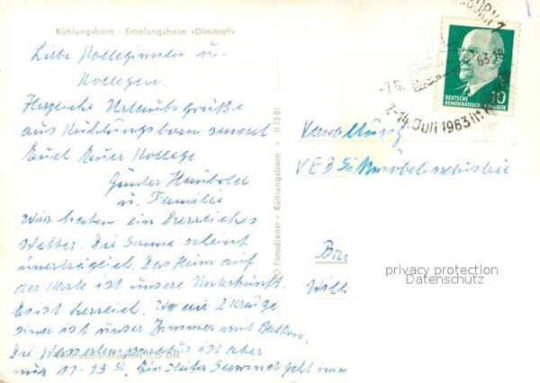 Kuehlungsborn Ostseebad Erholungsheim Dimitroff – Bild 2