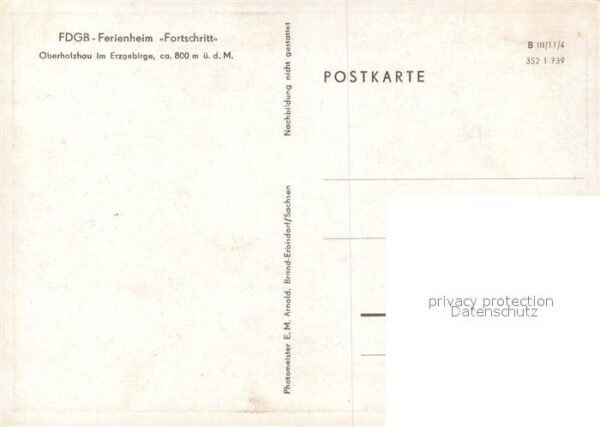 Oberholzhau FDGB Heim Fortschritt – Bild 2