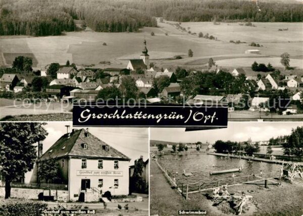 Groschlattengruen Panorama Gasthof zum weissen Ross Schwimmbad