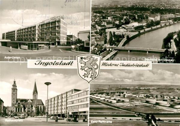 Ingolstadt Donau Auto Union Esso Raffinerie Rathausplatz