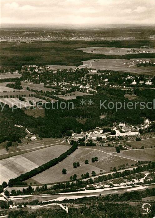 Ebenhausen Isartal Fliegeraufnahme Kloster Schaeftlarn