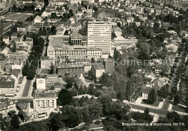 Braunschweig Fliegeraufnahme Hochhaus der T H