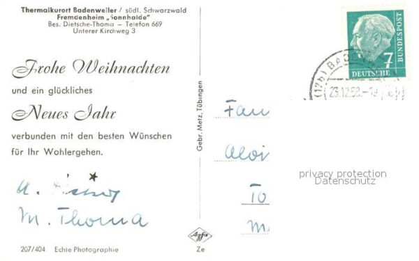 Badenweiler Fremdenheim Sonnhalde – Bild 2
