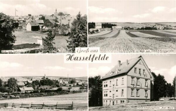 Hasselfelde Blick vom Rabenstein FDGB Erholungsheim Karl Marx Teilansicht