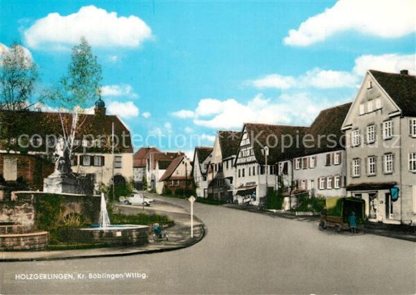 Holzgerlingen Ortspartie Brunnen