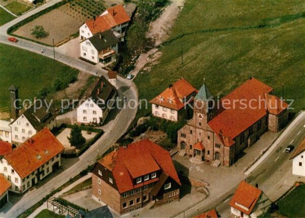 Seebach Ottenhoefen Schwarzwald Herz Jesu Kirche Fliegeraufnahme