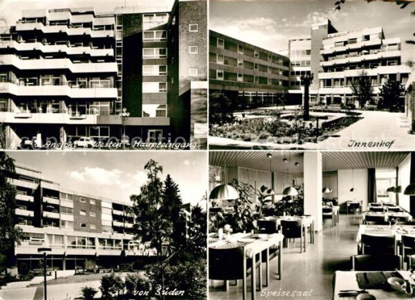 Darmstadt Alten und Pflegeheim Haupteingang Innenhof Speisesaal