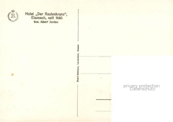 Eisenach Thueringen Hotel der Rautenkranz Zeichnung – Bild 2