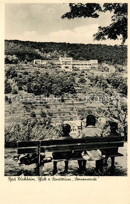 Bad Duerkheim Panorama Blick zum Sanatorium Sonnenwende Ruhebank