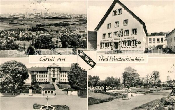 Bad Wurzach Landschaftspanorama Alpenkette Kurhaus Schloss Park