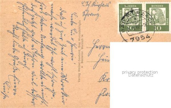 Bad Wurzach Landschaftspanorama Alpenkette Kurhaus Schloss Park – Bild 2