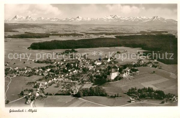 Groenenbach Bad Alpenpanorama Fliegeraufnahme