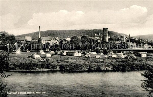 Hann. Muenden Campingplatz am Fluss