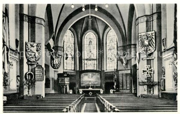 Wilhelmshaven Inneres der Marine Gedaechtnis Kirche Christuskirche Ehrenschmuck