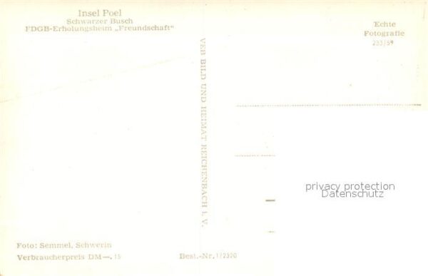Insel Poel Schwarzer Busch FDGB Erholungsheim Freundschaft – Bild 2