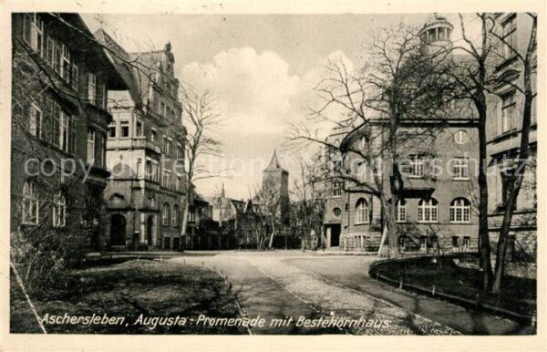 Aschersleben Augusta Promenade mit Bestehornhaus