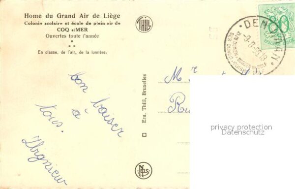 Liege Luettich Home du Grand Air Colonie scolaire et ecole de plein air de COQ – Bild 2