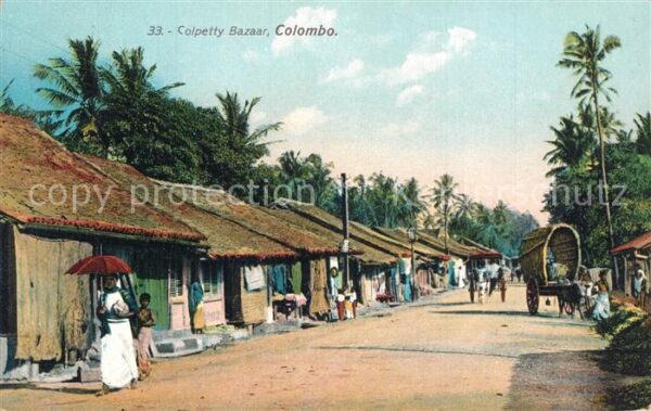 Colombo Ceylon Sri Lanka Colpetty Bazaar