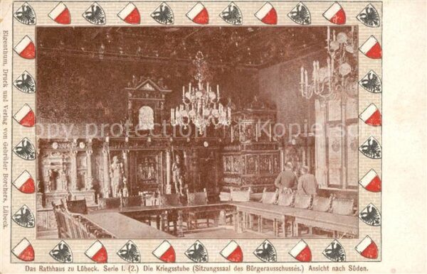 Luebeck Rathaus Kriegsstube Sitzungssaal der B?rgerausschusses