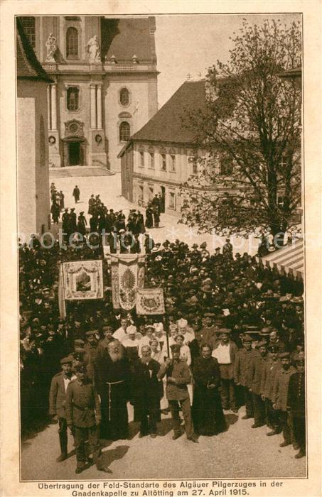 Altoetting uebertragung Feld Standarte Allgaeuer Pilgerzug Gnadenkapelle