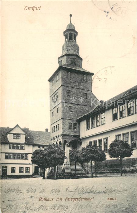 Treffurt Werra Rathaus Kriegerdenkmal