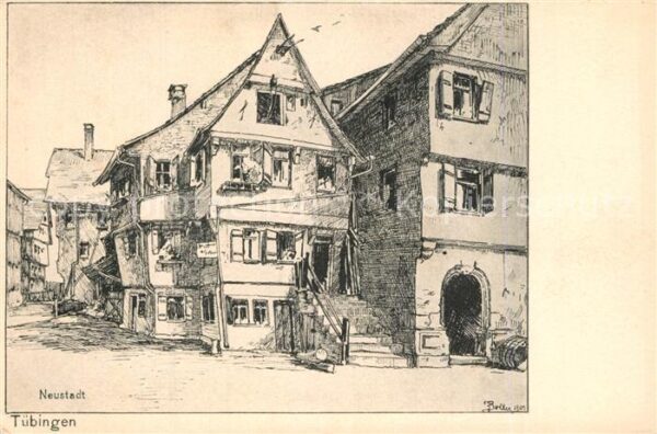 Tuebingen Neustadt Zeichnung