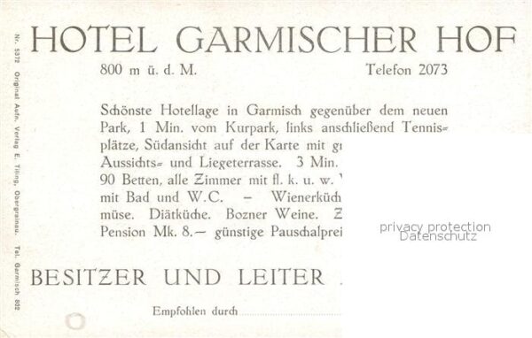Garmisch-Partenkirchen Garmischer Hof – Bild 2