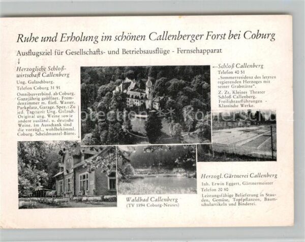 Callenberg Schloss Waldbad Callenberg Herzogl Gaertnerei