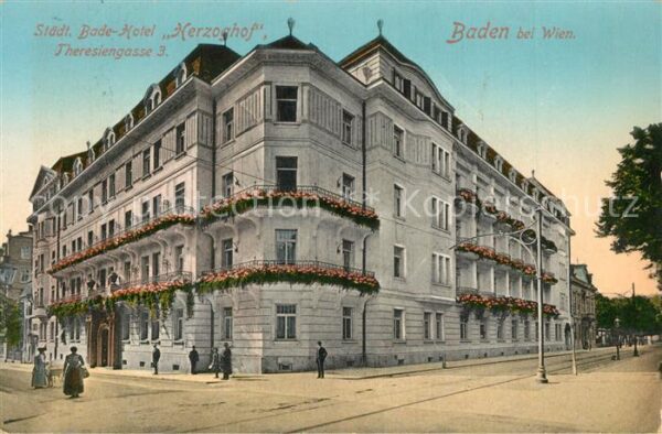Baden Wien Staedt Bade Hotel Herzoghof Theresiengasse